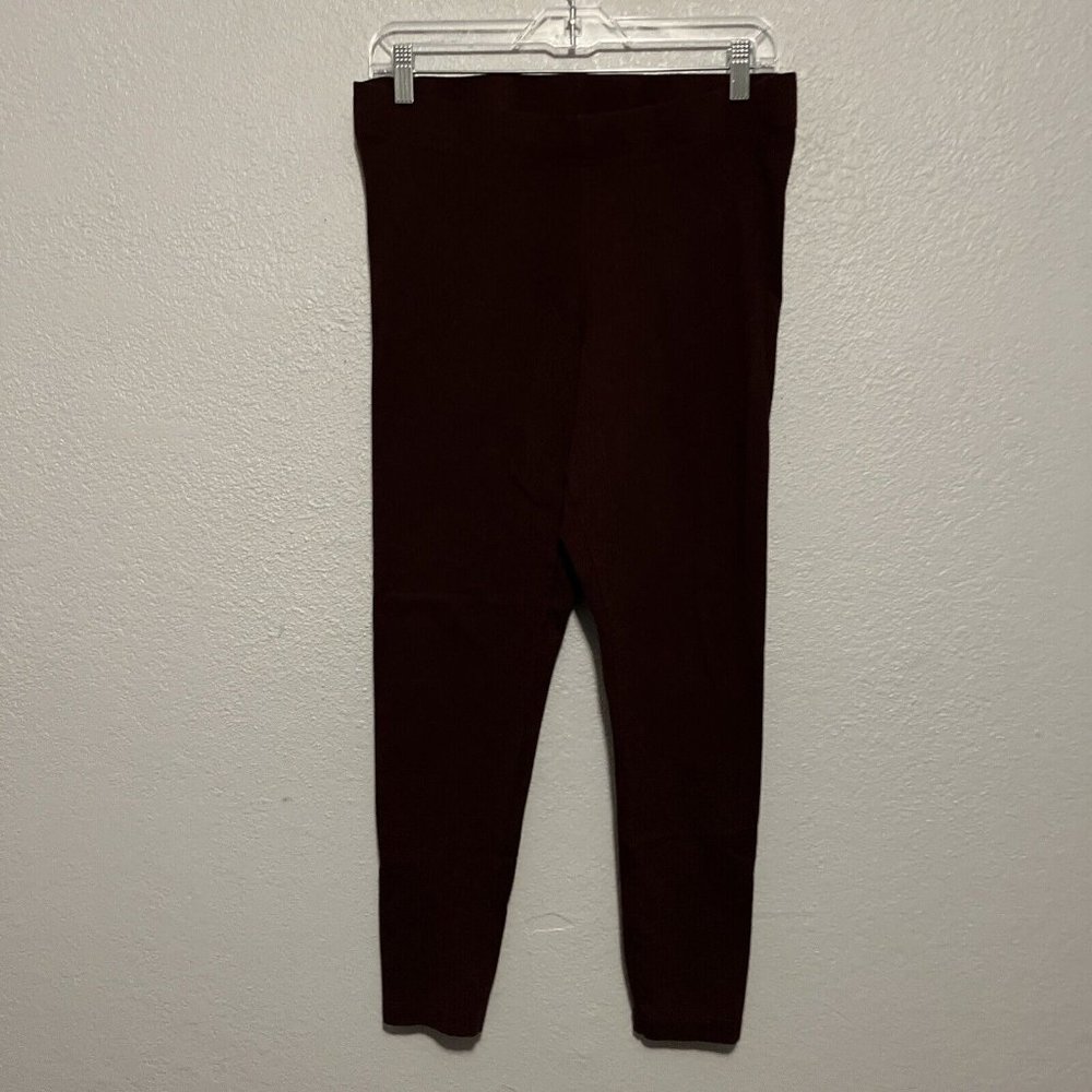 Old Navy Burgundy Wide WaistBand Leggings Size Large